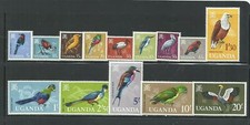 UGANDA. Año: 1965. Tema: FAUNA. AVES DIVERSAS.