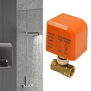 Válvula de bola motorizada G 1/2" N/O válvula de bola motorizada de 2 hilos normalmente abierta 220V - Imagen 1 de 14