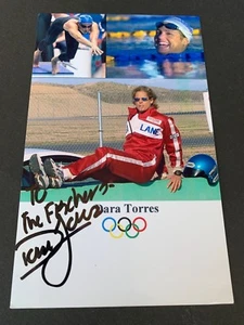 DARA TORRES 4 x Olympiasiegerin 1984-2000 Schwimmen signed Foto 9,5x15 Autogramm - Picture 1 of 1