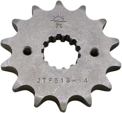 For Suzuki GS 450 L 1985-1987 JT Silver Front Sprocket 14T 530 JTF513.14 - Image 1 of 4