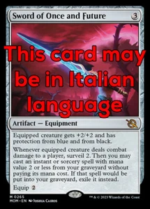 MTG SWORD OF ONCE AND FUTURE FOIL EXC - SCHWERT DER VERGANGENHEIT UND ZUKUNFT 265 - MOM - Bild 1 von 1