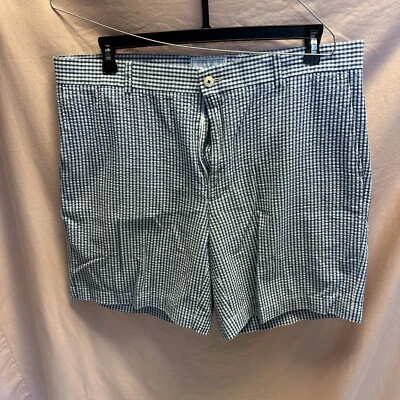 Southern Tide The Skipjack Shorts 38 (38x9) Gingham Blue Seersucker Shorts - Image 1 of 4