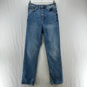 Just Black Denim Jeans Womens Sz 27 High Waist 5-Pocket Skinny Light Washed Blue - Picture 1 of 11