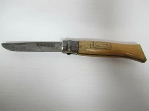 Vintage 1st CHOIX OPINEL Folding Pocket Knife~Wooden Handle~France~Used~7.75" - Picture 1 of 9
