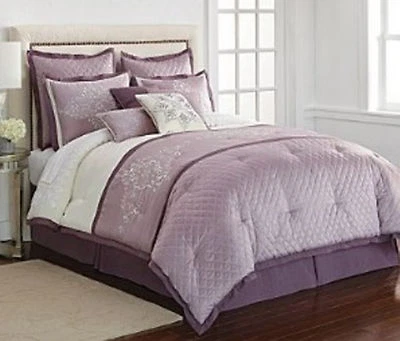 QUEEN - JCP J.C. Penney Home - Serena 10-pc Purple COMPLETE BED SET - Image 1 of 4