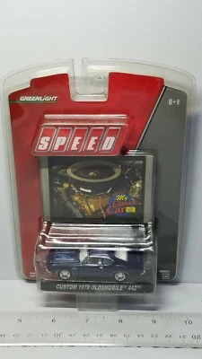 1/64 GREENLIGHT SPEED CHANNEL 1970 CUSTOM 1970 OLDSMOBILE CUTLASS 442 DARK BLUE - Image 1 of 3