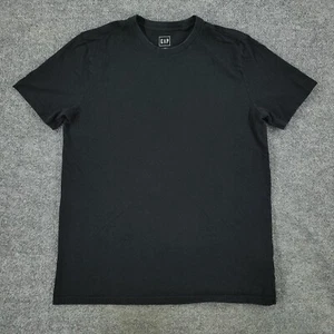 Gap Shirt Men's Medium Black Classic T Crew Neck Short Sleeve Pullover Stretch - Picture 1 of 11