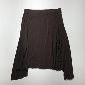 Max Studio Petite Skirt Womens Size SP Brown Handkerchief Hem Swing Dancewear - Picture 1 of 11