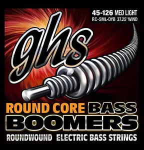 GHS RC-5ML-DYB Round Core Boomers Bassgitarrensaiten; 5-Saiten-Messgeräte 45-126 - Bild 1 von 2