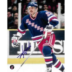 Mike Gartner Autographed New York Rangers 8X10 Photo (Blue Jersey) - Picture 1 of 1