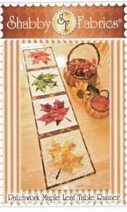 Patchwork Maple Leaf Table Runner Quilt Pattern by Shabby Fabrics - Picture 1 of 2