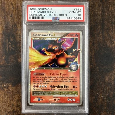2009 Pokemon Supreme Victors Charizard G LV.X Holo PSA 10 143/147 - Image 1 of 3