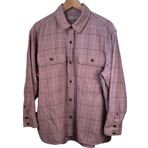 Everlane The Organic Cotton Flannel Shirt Size XL Lavender Plaid Button Up - Picture 1 of 5