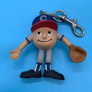 RARE MLB Chicago Cubs 1993 Cubs Baseball Guy Bendy w/Clipon Keychain 3" Tall - Picture 1 of 6