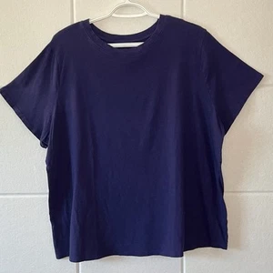 A New Day Women’s 2X T-Shirt Purple Short Sleeve Round Neck - Picture 1 of 6