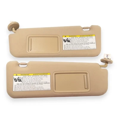 2007-2009 Lexus ES350 Driver & Passenger Side Sun Visor Pair Set Tan - Image 1 of 4