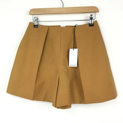 Nuevo Pantalones Cortos Carven 10 36 Tricotino Dorado Beige Cintura Alta Frente Plano Pantalones Cortos Foto 1 de 4