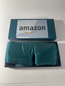 Máscara para dormir de seda DROWSY - zafiro verde - Imagen 1 de 3