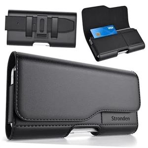 Holster for iPhone SE (2022, 2020), 8 - Leather Belt Case with Belt Clip - Picture 1 of 7