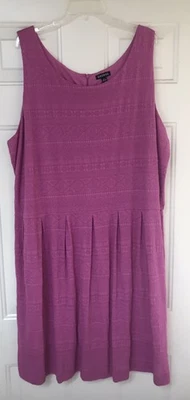 Vestido para mujer George orquídea/púrpura claro cremallera trasera sin mangas talla 4X (26W-28W) Foto 1 de 4