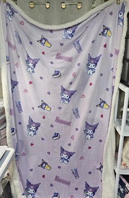 Sanrio Hello Kitty Kuromi Twin Size Duvet Blanket Sherpa Lined New Without Tags  - Image 1 of 4