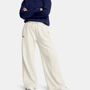 Under Armour Damen 2XL UA Rival Fleece Struktur Hose Weites Bein Creme Sweatpant - Bild 1 von 11