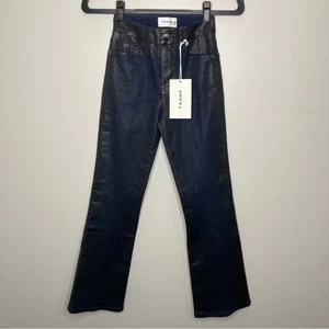 NWT FRAME Le Crop Mini Boot Epicure Coated Jeans 24 - Picture 1 of 7