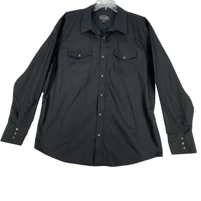 Camisa Gibson Trading Company Para Hombre XL Negra Perla Abotonada Manga Larga Western  Foto 1 de 4