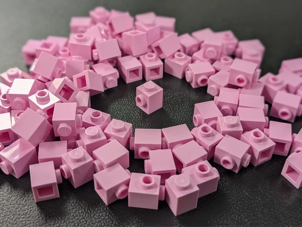 LEGO Lote 100x Nuevo Ladrillo Rosa Brillante, Modificado 1 x 1 (87087) Ladrillos a Granel MOCO Foto 1 de 1