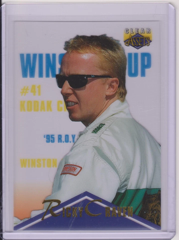 1996 CLASSIC CLEAR ASSETS RICKY CRAVEN CLEAR ACETATE CARD #69 ~ NASCAR  - Image 1 of 1