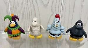 DISNEY CLUB PENGUINS Jakks 2” Figures Lot Of 4 KNIGHT NINJA COURT JESTER MUMMY - Picture 1 of 12