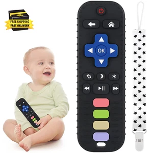 Baby Teether Toy Chew Toy for Babies 3-24 Months TV Remote Control Shape Teethin - Picture 1 of 12