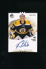 2007-08 SP Authentic Future Watch #201 Tuukka Rask Auto 144/999 Boston Bruins RC