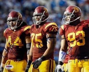Christian Tupou, Fili Moala, Everson Griffen Signed 8x10 USC Trojans Photo PSA - Picture 1 of 2