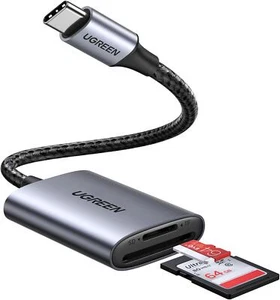 UGREEN SD Card Reader, Aluminum USB C to Micro SD/SD Card Adapter, Thunderbolt 3 - Picture 1 of 9