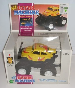 Vintage 1989 Echo Toys 4X4 Ultra Machine VW Bug Yellow Car Battery Operated - Picture 1 of 4