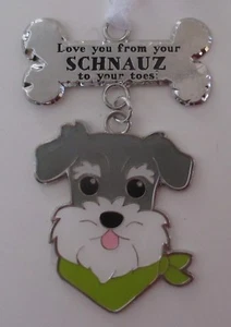 X4 Liebe dich vom Schnauz bis zum Zehenschnauzer PFOTENHAFT DEIN HUND ORNAMENT - Bild 1 von 4