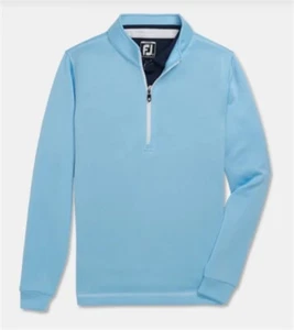 NWT Footjoy Golf Junior Performance Half-Zip Mid Layer Size M Blue #25301  X35 - Picture 1 of 7