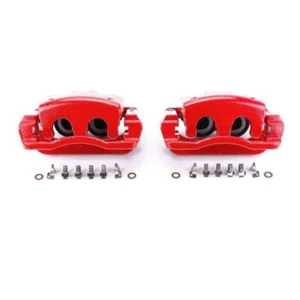 Power Stop Rear Red Calipers w/Brackets - Pair For 05-07 Ford F-250 Super Duty - Afbeelding 1 van 2
