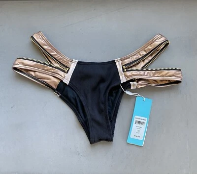 Pantalones de bikini Beach Bunny verano sin fin con cremallera con tiras agente provocador laberinto Foto 1 de 4