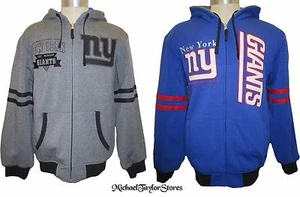 New York Giants NFL Men's Reversible Mid Weight Embroidered Hoodie - Picture 1 of 12
