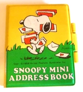 Peanuts Snoopy Address Book King Features 1958 1965 Never Used - Picture 1 of 8