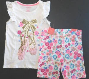 Isaac Mizrahi Girl's Top Shorts Multicolor Size S/5-6 Cotton Spandex Ballet New - Picture 1 of 7