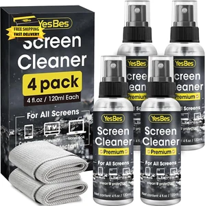 Bildschirmreiniger Spray 16 Unzen (4 Unzen x 4er Pack) - TV & Computer Bildschirmreiniger mit 2 M - Bild 1 von 7