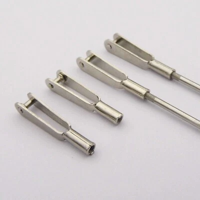 10x Metal Clevis M3 M2 Push Rod End Servo Arm Link Tie Rod Linkag End for RC Air - Image 1 of 4