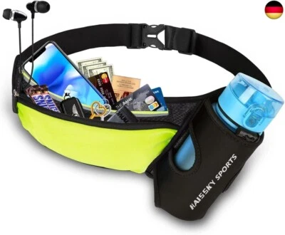 MARKE HAISSKY Laufgürtel für Handy,Gürteltasche Hüfttasche Mit Trinkflaschenhalterung Sport La