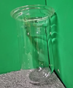 CHEMGLASS 1000mL Cylindrical Reaction Vessel 100mm Schott O-Ring Flange CG192002 - Picture 1 of 3