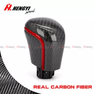 FOR TOYOTA COROLLA CAMRY 19-23 REAL CARBON FIBER AUTOMATIC GEAR SHIFT KNOB LEVER - Picture 1 of 9
