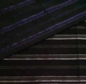TELA CAMISA NEGRA ELÁSTICA A RAYAS BRILLANTES - SE VENDE POR METRO - Imagen 1 de 13