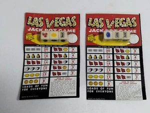 Vintage Las Vegas Jackpot Dice Game Made in Hong Kong 2 Packs NOS New In Package - Picture 1 of 4
